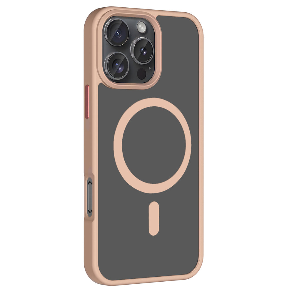 Apple iPhone 16 Pro Kılıf M-safe Şarj Özellikli Mat Arka Yüzey Zore Sio Kapak Koyu Yeşil