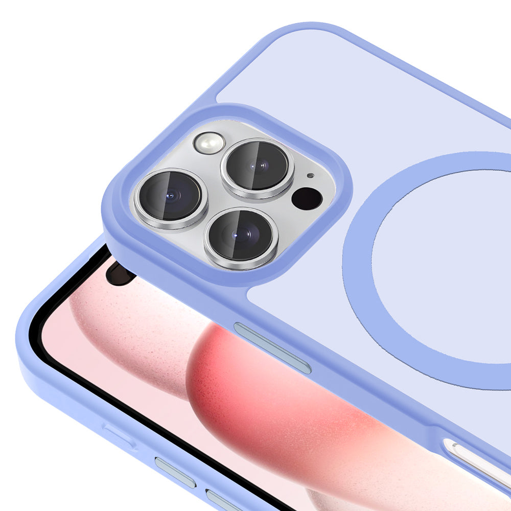 Apple iPhone 16 Pro Kılıf M-safe Şarj Özellikli Mat Arka Yüzey Zore Sio Kapak Gri