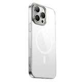 Apple iPhone 16 Pro Kılıf M-safe Şarj Özellikli Şeffaf Cam Arka Yüzey Zore G-Glass Kapak Şeffaf
