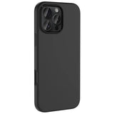 Apple iPhone 16 Pro Kılıf M-safe Şarj Özellikli Sıvı Teknolojili Silinebilir Sert Zore Kivi Kapak Siyah
