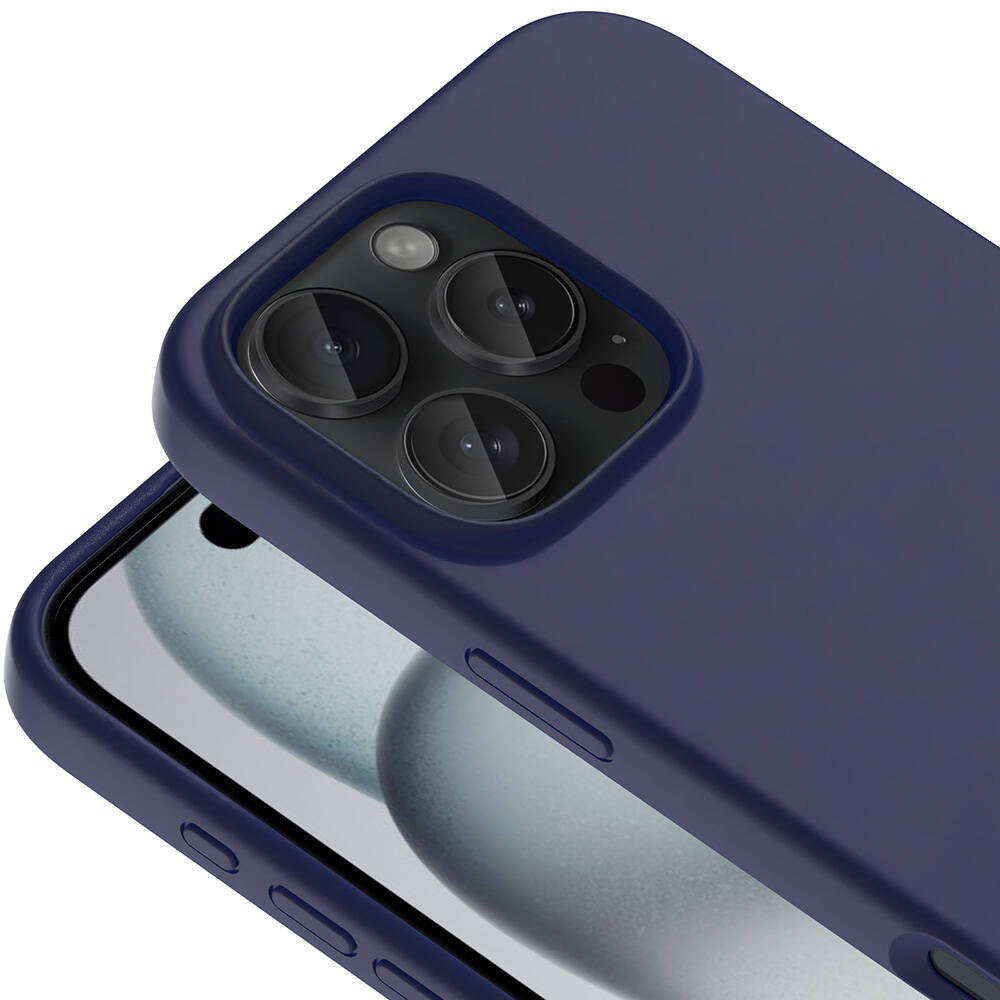 Apple iPhone 16 Pro Kılıf M-safe Şarj Özellikli Sıvı Teknolojili Silinebilir Sert Zore Kivi Kapak Siyah