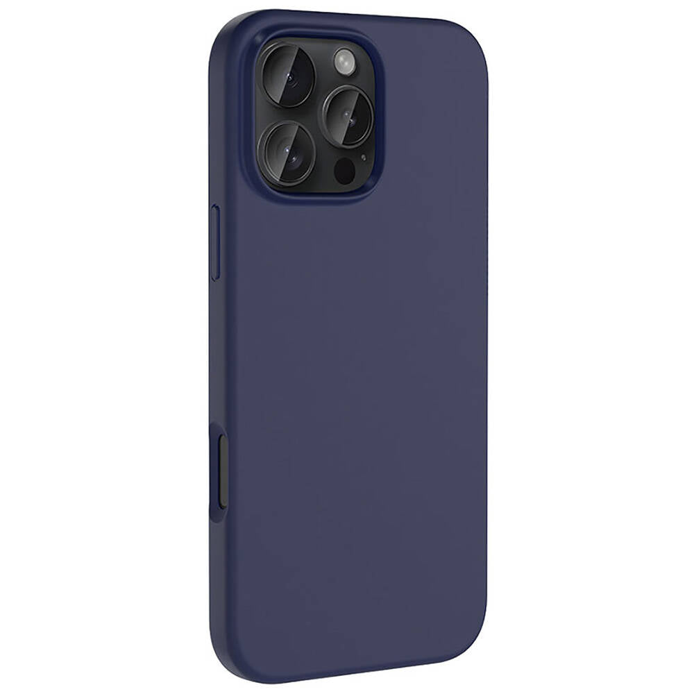 Apple iPhone 16 Pro Kılıf M-safe Şarj Özellikli Sıvı Teknolojili Silinebilir Sert Zore Kivi Kapak Siyah