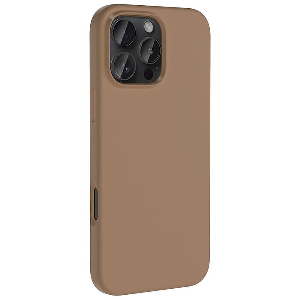 Apple iPhone 16 Pro Kılıf M-safe Şarj Özellikli Sıvı Teknolojili Silinebilir Sert Zore Kivi Kapak Siyah