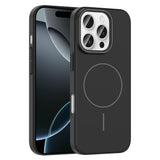 Apple iPhone 16 Pro Kılıf M-safe Şarj Özellikli Zore Ruby Sert Kapak Gri