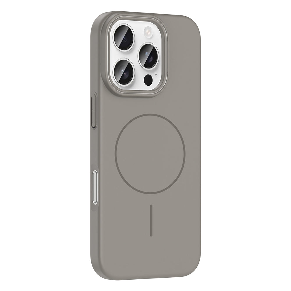 Apple iPhone 16 Pro Kılıf M-safe Şarj Özellikli Zore Ruby Sert Kapak Siyah