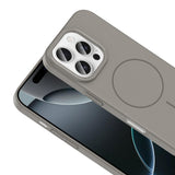 Apple iPhone 16 Pro Kılıf M-safe Şarj Özellikli Zore Ruby Sert Kapak Mürdüm