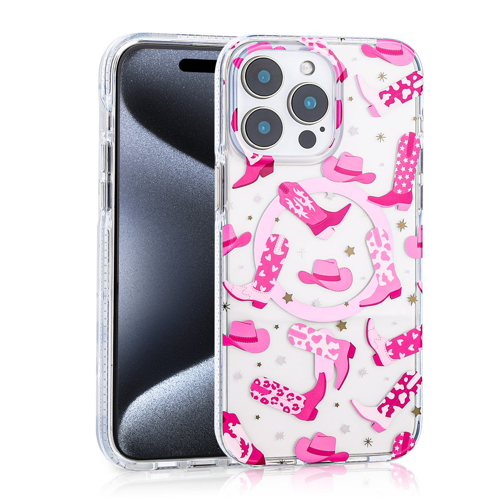 Apple iPhone 16 Pro Kılıf M-safe Şarj Özellikli Zore Stilo Kapak Pembe