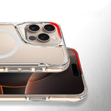 Apple iPhone 16 Pro Kılıf M-safe Şarj Özellikli Zore T-Max Standlı Kapak Şeffaf