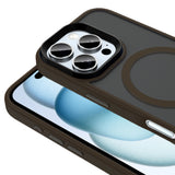 Apple iPhone 16 Pro Kılıf Mat Arka Yüzey Wireless Şarj Özellikli Zore Flet M-safe Kapak Yeşil