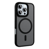 Apple iPhone 16 Pro Kılıf Mat Arka Yüzey Wireless Şarj Özellikli Zore Flet M-safe Kapak Yeşil