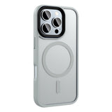 Apple iPhone 16 Pro Kılıf Mat Arka Yüzey Wireless Şarj Özellikli Zore Flet M-safe Kapak Pembe