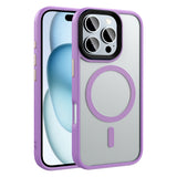 Apple iPhone 16 Pro Kılıf Mat Arka Yüzey Wireless Şarj Özellikli Zore Flet M-safe Kapak Pembe
