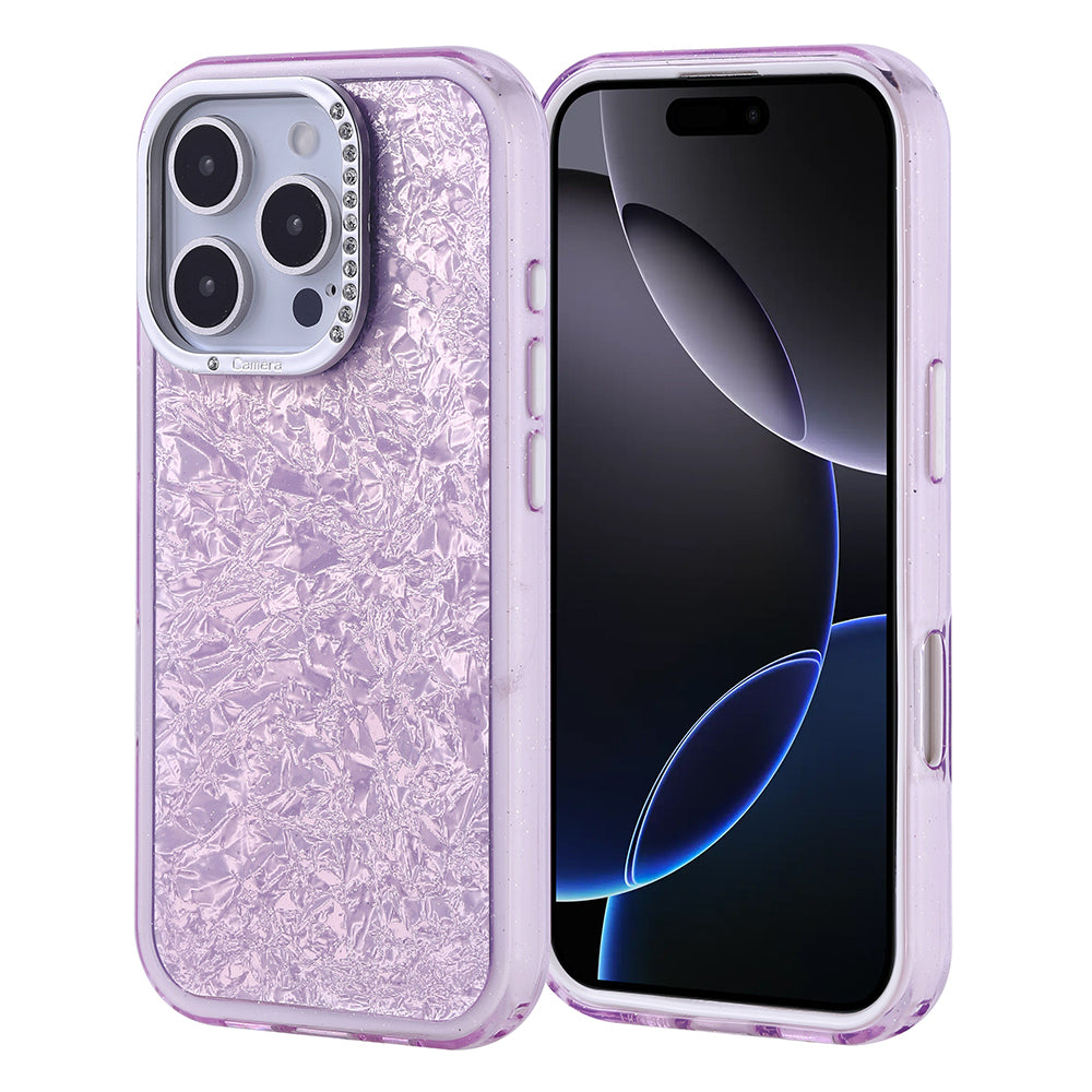 Apple iPhone 16 Pro Kılıf Taşlı Tasarım Zore Kapi Kapak Lila