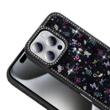 Apple iPhone 16 Pro Kılıf Taşlı ve Simli Tasarım Zore Azra Kapak Siyah