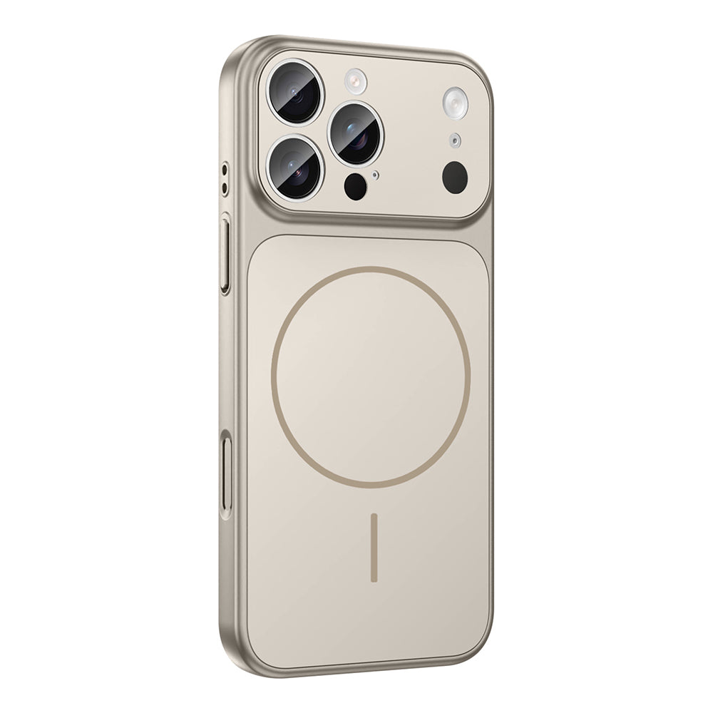 Apple iPhone 16 Pro Kılıf Zore M-Safe Şarj Özellikli Kamera Korumalı Formen Kapak Gold