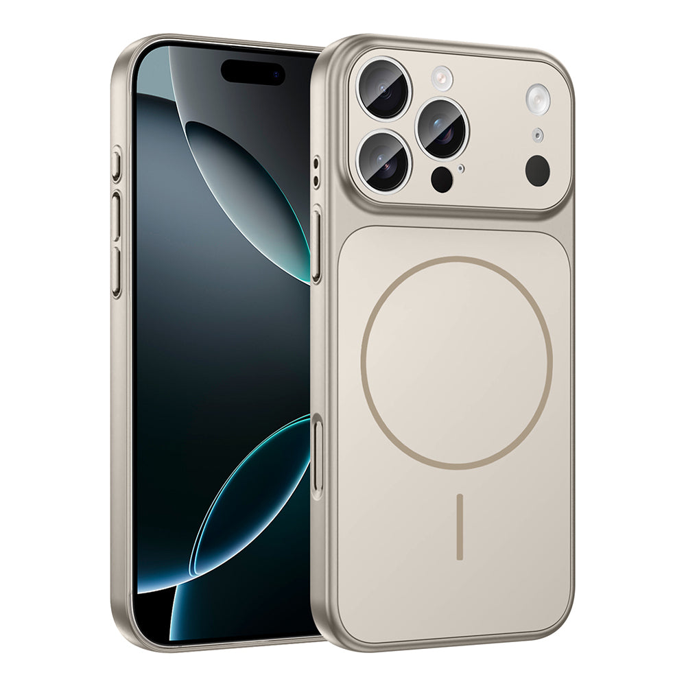 Apple iPhone 16 Pro Kılıf Zore M-Safe Şarj Özellikli Kamera Korumalı Formen Kapak Gri