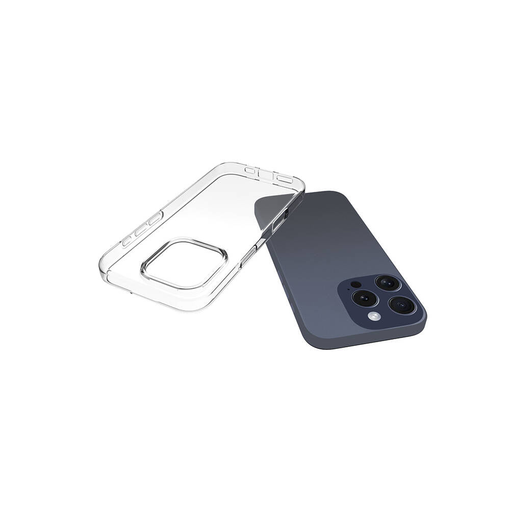 Apple iPhone 16 Pro Kılıf Zore Süper Silikon Kapak Şeffaf
