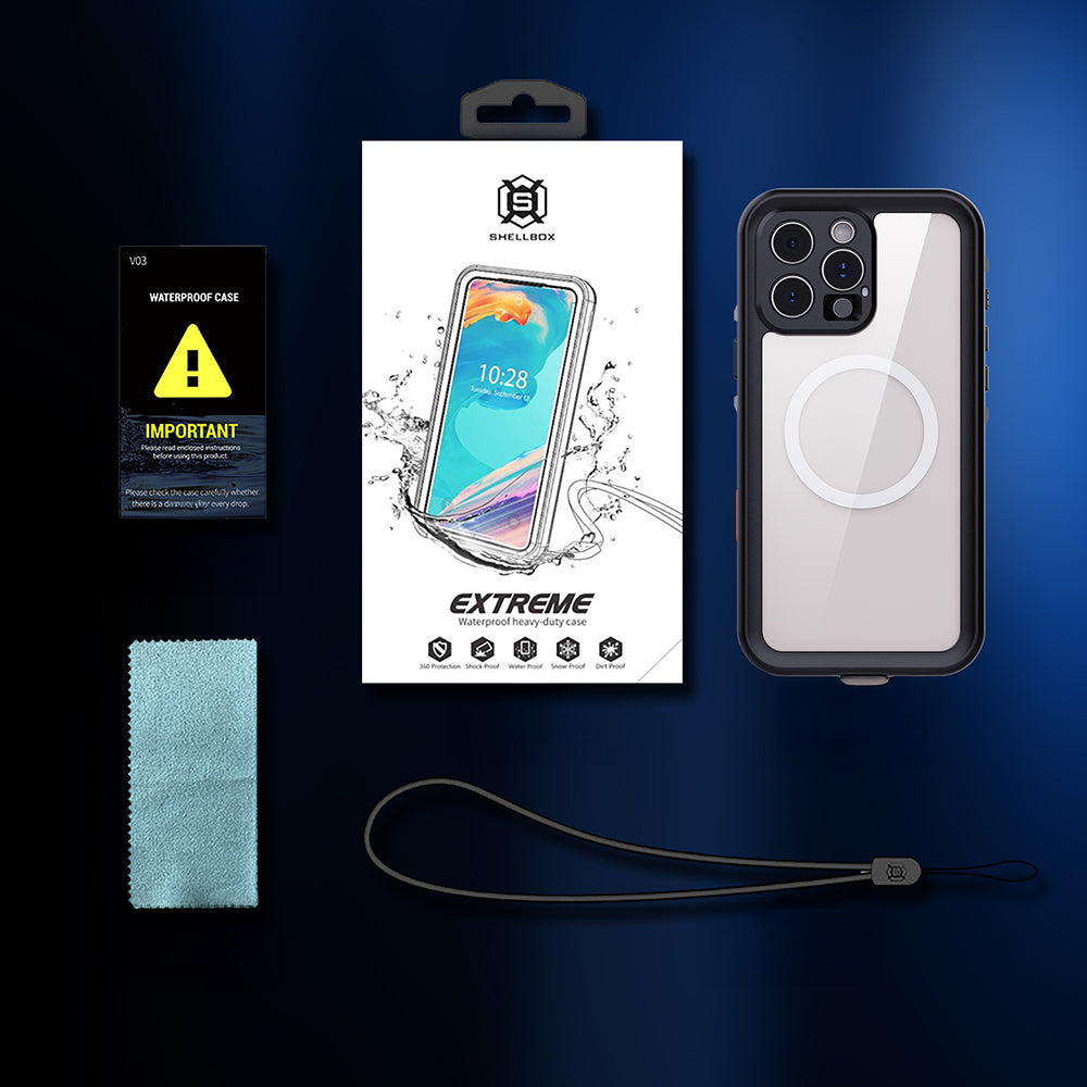 Apple iPhone 16 Pro Max Kılıf 1-1 Su Geçirmez Kılıf Siyah