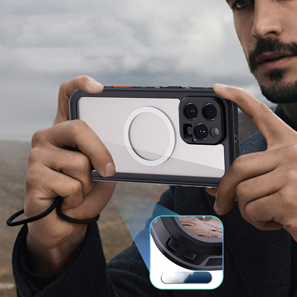 Apple iPhone 16 Pro Max Kılıf 1-1 Su Geçirmez Kılıf Siyah