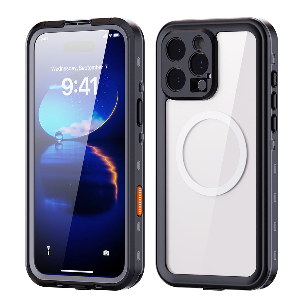 Apple iPhone 16 Pro Max Kılıf 1-1 Su Geçirmez Kılıf Siyah