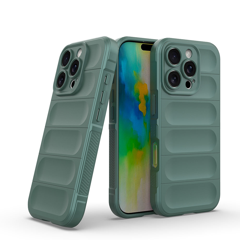 Apple iPhone 16 Pro Max Kılıf Esnek TPU Oyuklu Arka Yüzey Tasarımlı Zore Etnik Silikon Kapak Lacivert
