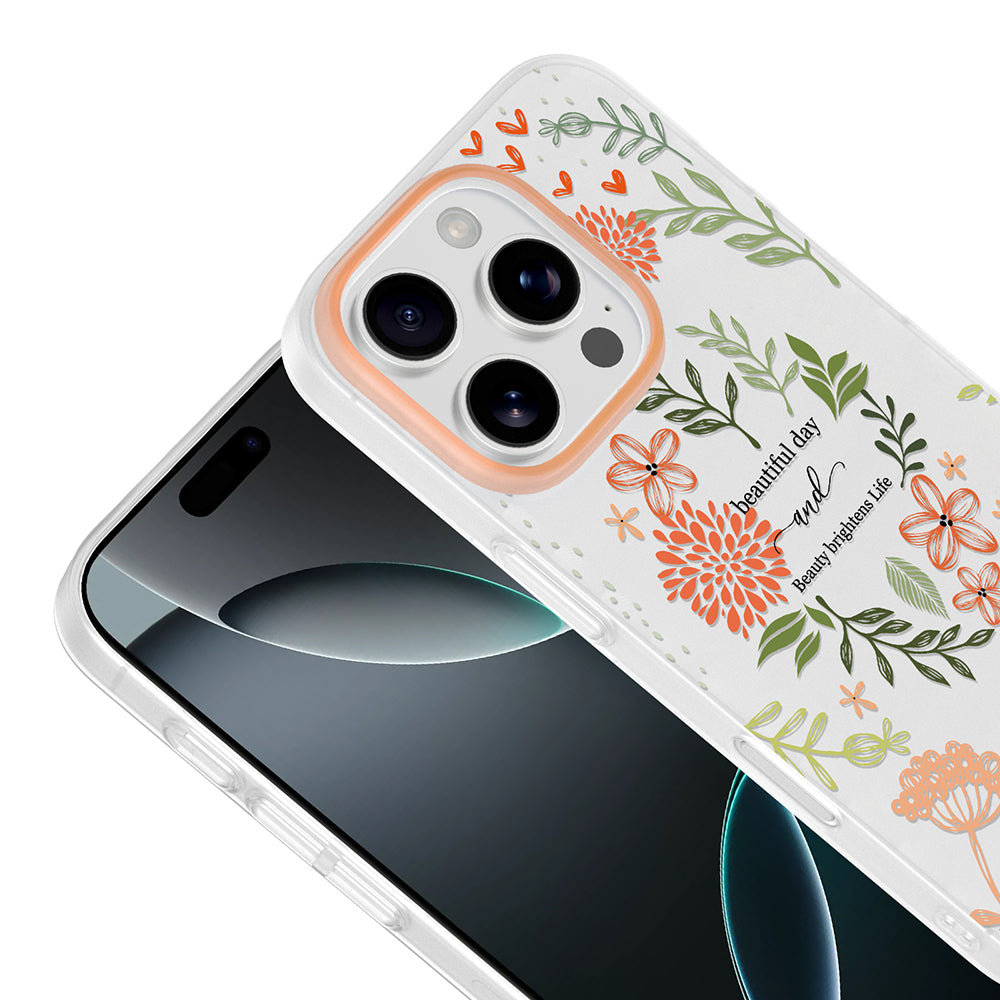 Apple iPhone 16 Pro Max Kılıf Kamera Korumalı Desenli Zore Klip Kapak Beautiful