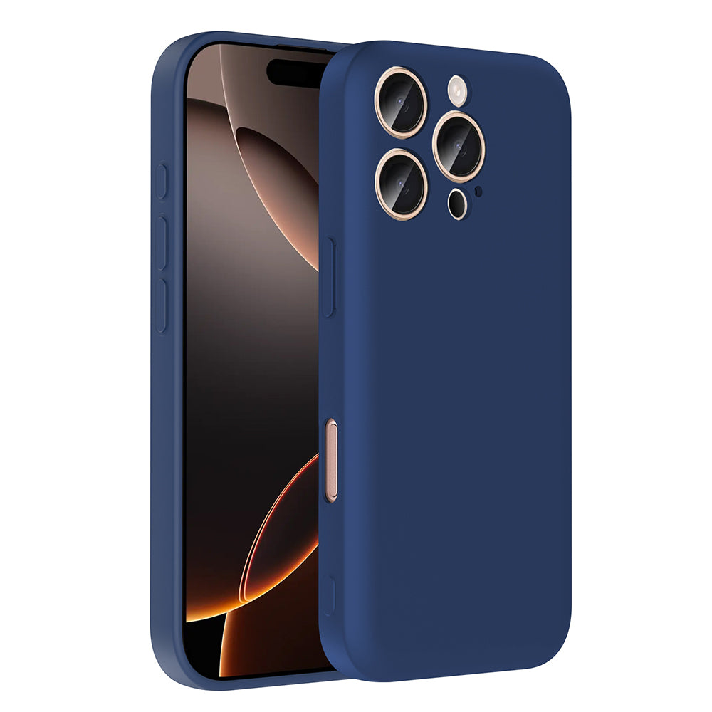 Apple iPhone 16 Pro Max Kılıf Kamera Korumalı Kartlık Hazneli Zore Vitra Kapak Lacivert