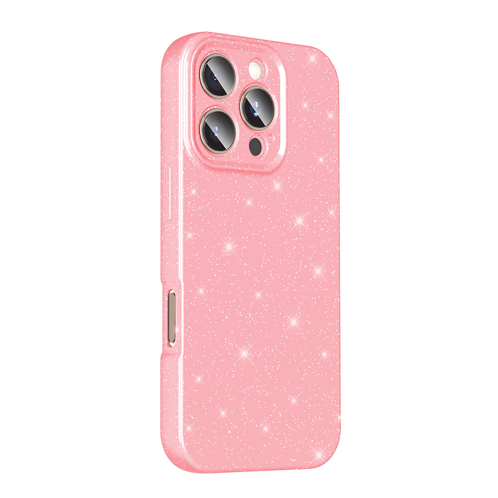 Apple iPhone 16 Pro Max Kılıf Kamera Korumalı Simli Lüks Zore Koton Kapak Lila