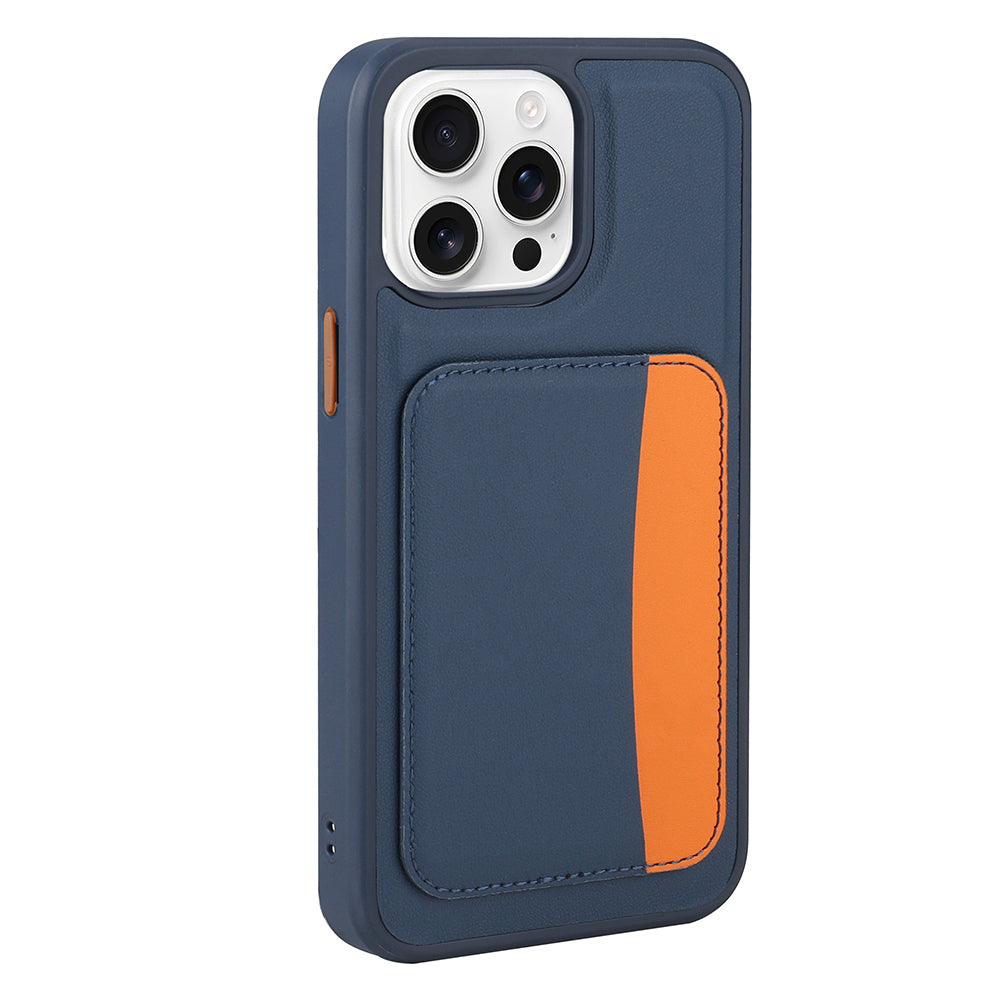Apple iPhone 16 Pro Max Kılıf Kartlıklı Zore X-Kart Silikon Kapak Lacivert
