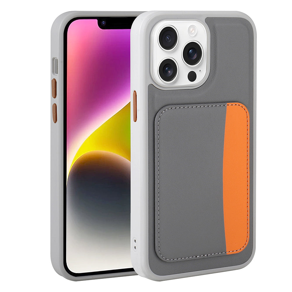 Apple iPhone 16 Pro Max Kılıf Kartlıklı Zore X-Kart Silikon Kapak Koyu Gri