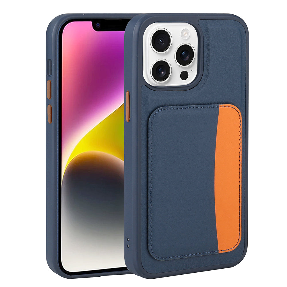 Apple iPhone 16 Pro Max Kılıf Kartlıklı Zore X-Kart Silikon Kapak Lacivert