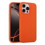 Apple iPhone 16 Pro Max Kılıf M-Safe Şarj Özellikli Kumaş Tasarımlı Zore Miami Sert PC Kapak Turuncu