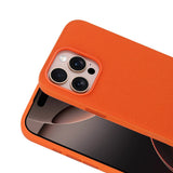 Apple iPhone 16 Pro Max Kılıf M-Safe Şarj Özellikli Kumaş Tasarımlı Zore Miami Sert PC Kapak Turuncu