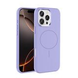 Apple iPhone 16 Pro Max Kılıf M-Safe Şarj Özellikli Metal Kamera Çerçeveli Zore Edi Silikon Kapak Lila