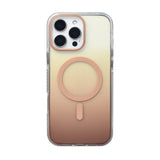 Apple iPhone 16 Pro Max Kılıf M-safe Şarj Özellikli Transparan Renk Geçişli Zore Toros Kapak Rose Pembe