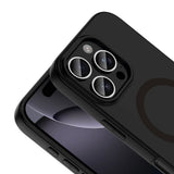 Apple iPhone 16 Pro Max Kılıf M-Safe Şarj Özellikli Zore Aris Silikon Kapak Siyah