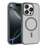 Apple iPhone 16 Pro Max Kılıf M-safe Şarj Özellikli Babet Kapak Gri