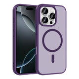 Apple iPhone 16 Pro Max Kılıf M-safe Şarj Özellikli Babet Kapak Derin Mor