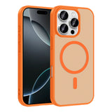 Apple iPhone 16 Pro Max Kılıf M-safe Şarj Özellikli Babet Kapak Turuncu