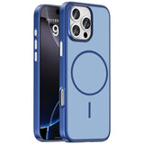 Apple iPhone 16 Pro Max Kılıf M-Safe Şarj Özellikli Zore Lora PC Kapak Lacivert