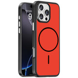 Apple iPhone 16 Pro Max Kılıf M-Safe Şarj Özellikli Zore Lora PC Kapak Kırmızı-Gri