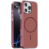 Apple iPhone 16 Pro Max Kılıf M-Safe Şarj Özellikli Zore Lora PC Kapak Mürdüm