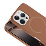 Apple iPhone 16 Pro Max Kılıf M-safe Şarj Özellikli Zore Meta Kapak Titanyum-Gri