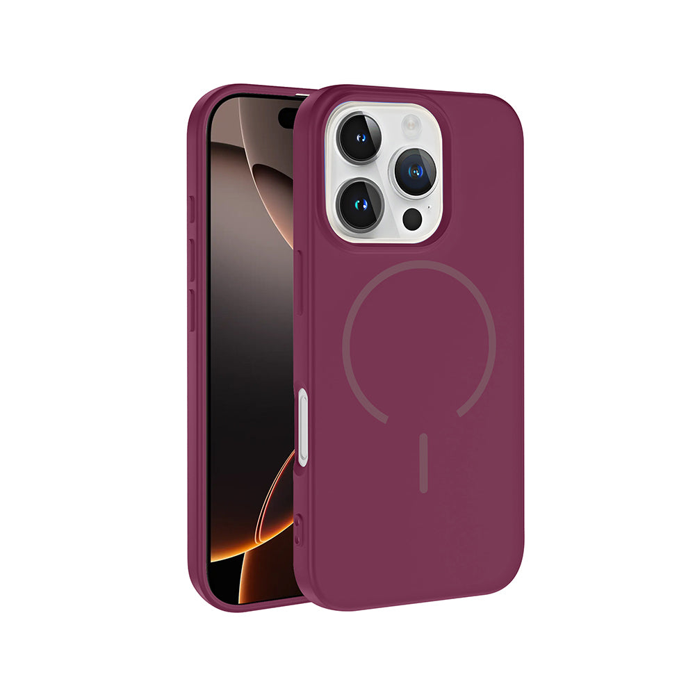 Apple iPhone 16 Pro Max Kılıf M-safe Şarj Özellikli Zore Meta Kapak Siyah