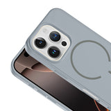 Apple iPhone 16 Pro Max Kılıf M-safe Şarj Özellikli Zore Meta Kapak Kahverengi