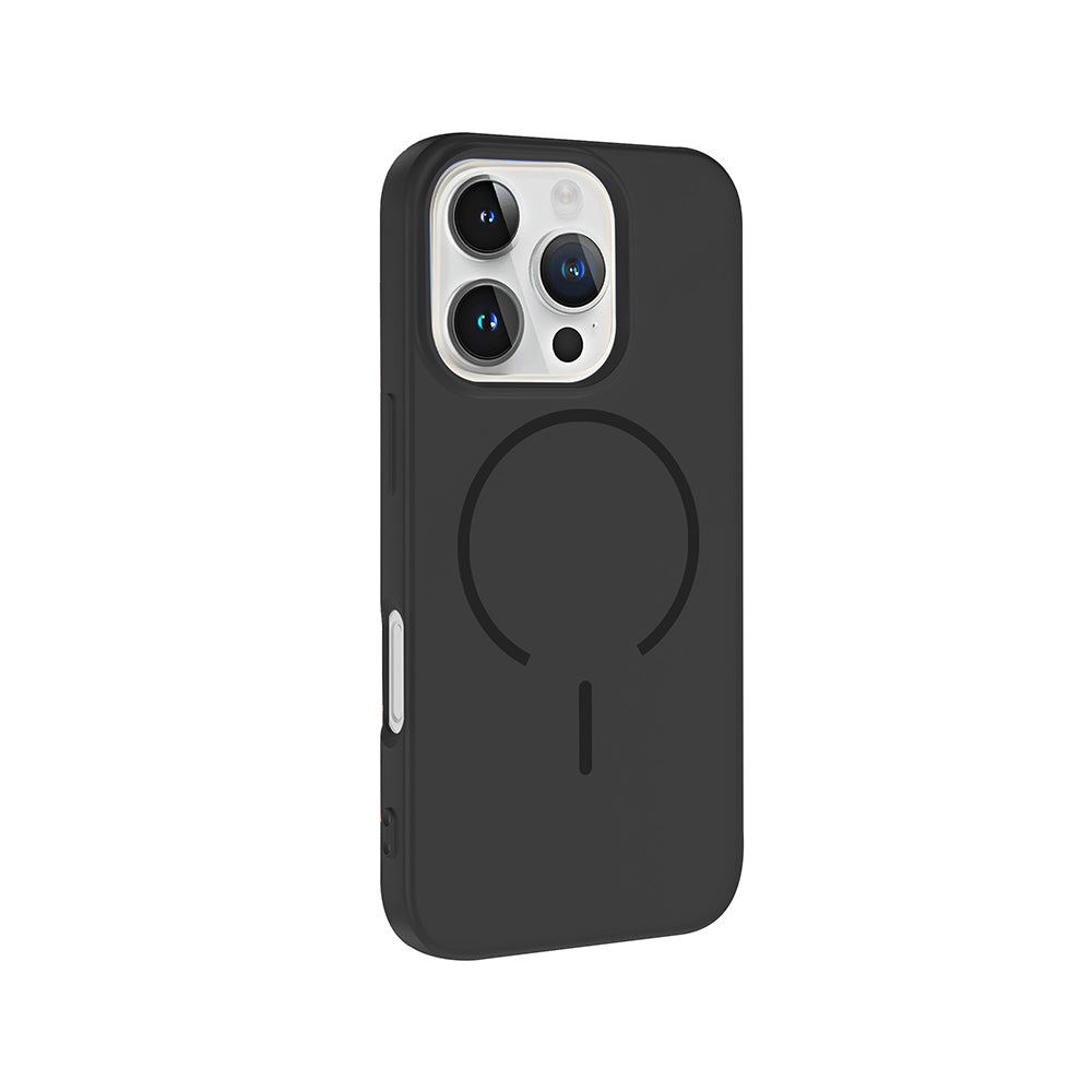 Apple iPhone 16 Pro Max Kılıf M-safe Şarj Özellikli Zore Meta Kapak Mürdüm