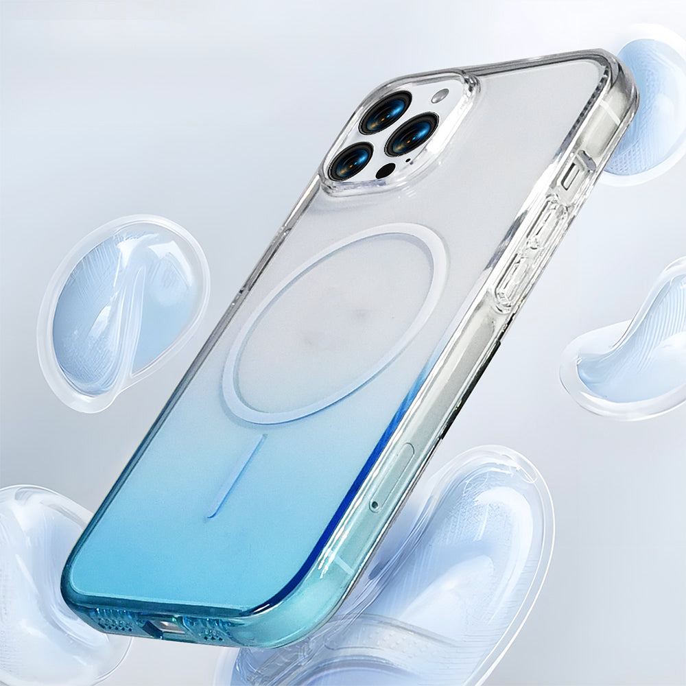 Apple iPhone 16 Pro Max Kılıf M-Safe Şarj Özellikli Zore Septik Silikon Kapak Turkuaz