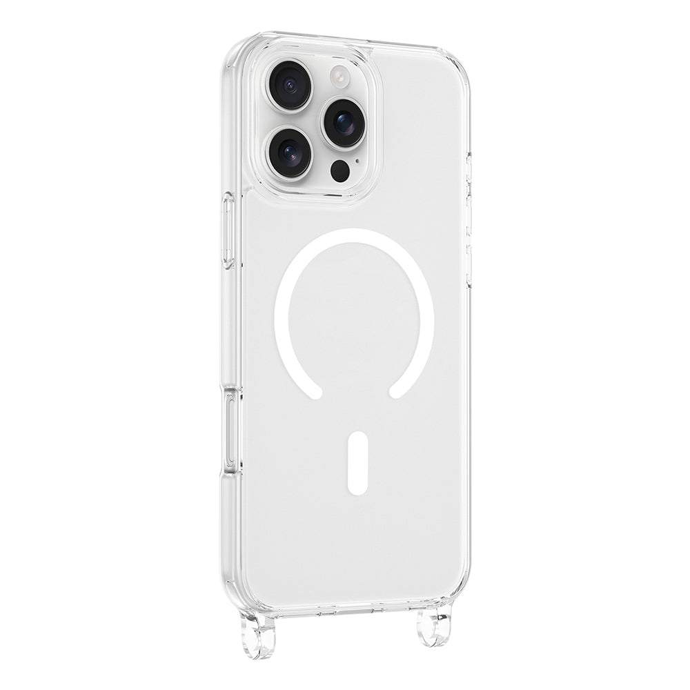 Apple iPhone 16 Pro Max Kılıf M-safe Şarj Özellikli Zore X-Rop Kapak Şeffaf