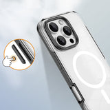 Apple iPhone 16 Pro Max Kılıf M-safe Şarj Özellikli Çıkarılabilir Arka Yüzeyli Zore Polar Kapak Gold