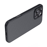 Apple iPhone 16 Pro Max Kılıf M-safe Şarj Özellikli Karbon Fiber Tasarımlı Zore Elnino Kapak Siyah